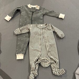 Quincy Mae Gray and Cream Kids Pajama Set